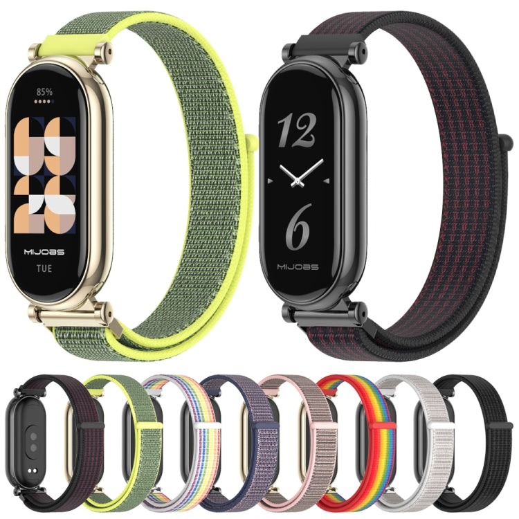 For Xiaomi Smart Band 10 / 9 / 8 Mijobs GT4 Breathable Nylon Loop Watch Band(Black Red) - free shipping - PMc TechLife - Order now!