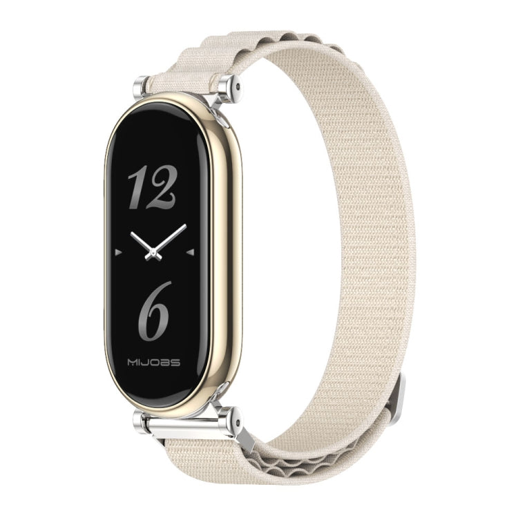For Xiaomi Mi Band 8 Mijobs GT4 Nylon Breathable Watch Band(Grey Silver) - Watch Bands by MIJOBS | Online Shopping South Africa | PMC TechLife