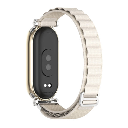 For Xiaomi Mi Band 8 Mijobs GT4 Nylon Breathable Watch Band(Grey Silver) - Watch Bands by MIJOBS | Online Shopping South Africa | PMC Jewellery