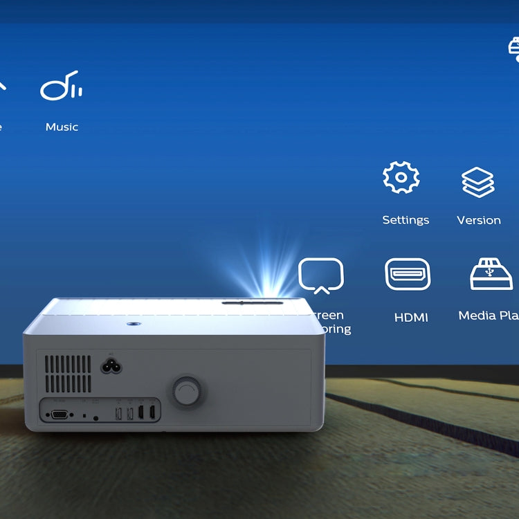 D4000 Android 9.0 1080P HD Home Portable LED Projector(AU Plug) - LED Projector by PMC TechLife | Online Shopping South Africa | PMC TechLife | Buy Now Pay Later Mobicred