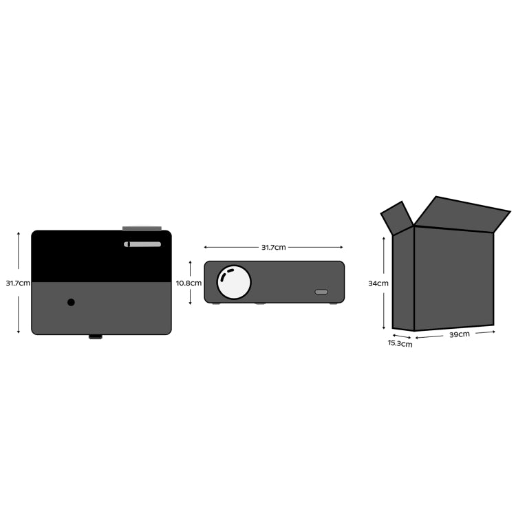 D4000 Android 9.0 1080P HD Home Portable LED Projector(AU Plug) - LED Projector by PMC TechLife | Online Shopping South Africa | PMC TechLife | Buy Now Pay Later Mobicred