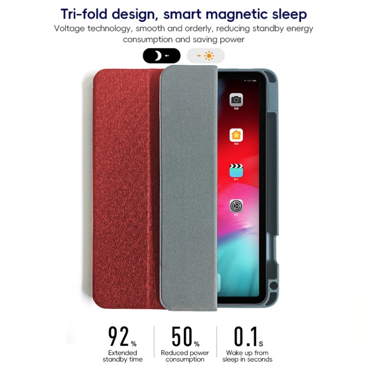 For iPad Air 10.9 2022 / 2020 ZGA Tri-Fold Voltage Smart Leather Tablet Case(Blue) - free shipping - PMc TechLife - Order now!