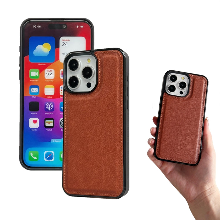 For iPhone 16 Pro Max Multifunctional Seven Cards Wallet Leather Phone Case(Brown) - iPhone 16 Pro Max Cases by PMC Jewellery | Online Shopping South Africa | PMC Jewellery | Buy Now Pay Later Mobicred