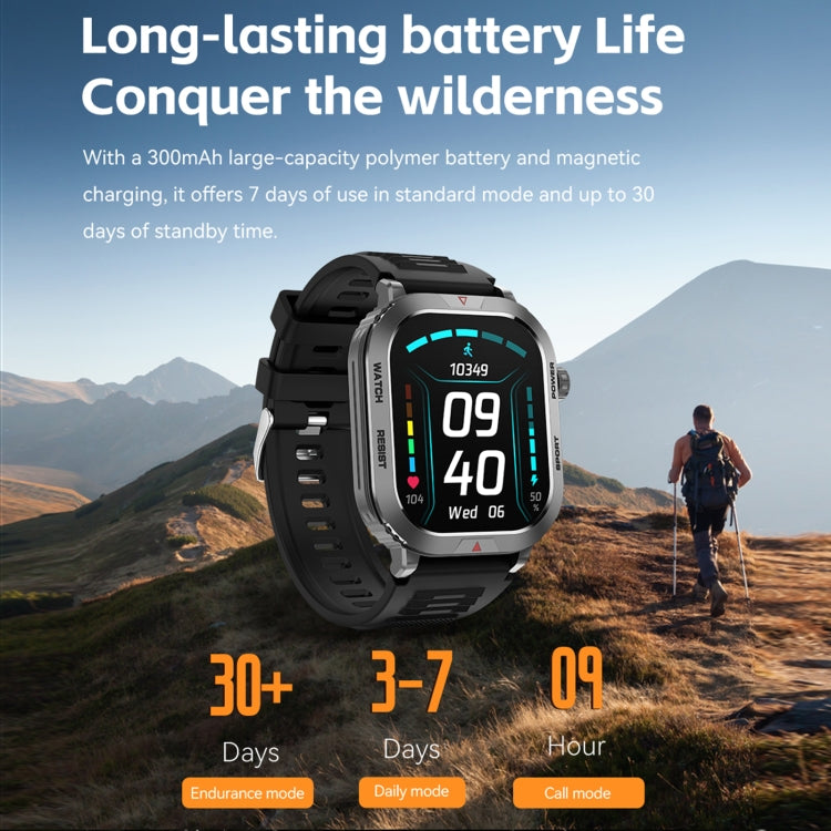 ZW66 2.01 inch BT5.1 Fitness Wellness Smart Watch, Support Bluetooth Call / Sleep / Blood Oxygen / Heart Rate / Blood Pressure Health Monitor(Black) - Android Watch by PMC Jewellery | Online Shopping South Africa | PMC Jewellery | Buy Now Pay Later Mobicred