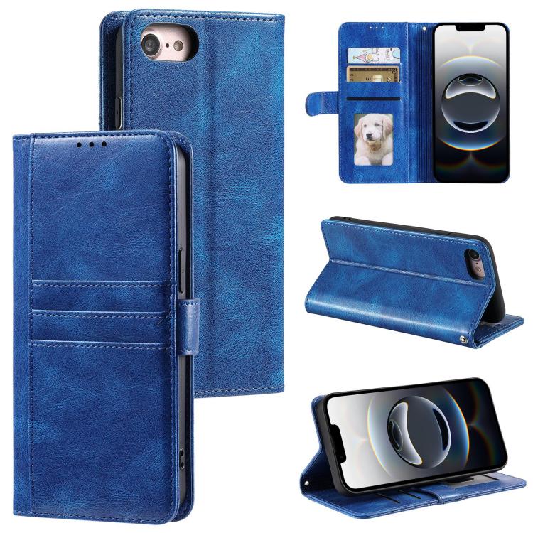 For iPhone 16e Simple 6-Card Wallet Leather Phone Case(Blue) - free shipping - PMC TechLife - Order now!