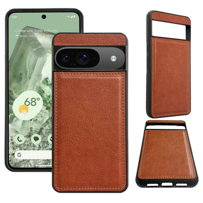 For Google Pixel 9 / Pixel 9 Pro Cowhide Texture Back Cover Phone Case(Brown) - Google Cases by PMC Jewellery | Online Shopping South Africa | PMC Jewellery | Buy Now Pay Later Mobicred