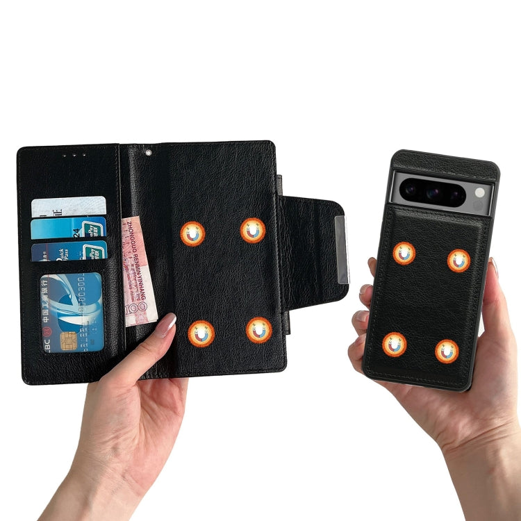 For Google Pixel 8a Multifunctional 7-Card Wallet Leather Phone Case(Black) - Google Cases by PMC TechLife | Online Shopping South Africa | PMC TechLife | Buy Now Pay Later Mobicred