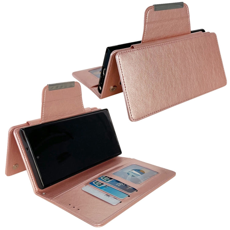 For Google Pixel 8 Pro Multifunctional 7-Card Wallet Leather Phone Case(Rose Gold) - Google Cases by PMC TechLife | Online Shopping South Africa | PMC TechLife | Buy Now Pay Later Mobicred