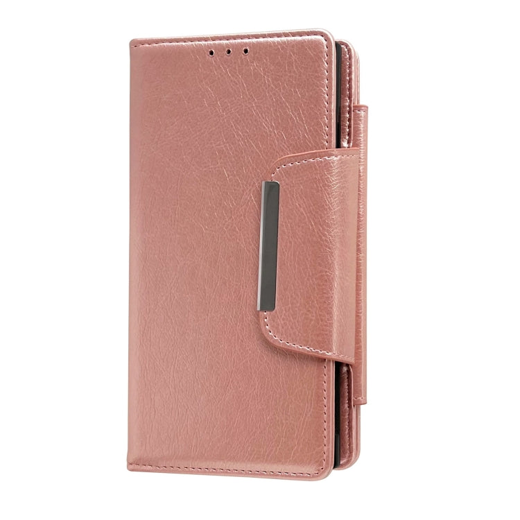 For Google Pixel 7 Pro Multifunctional 7-Card Wallet Leather Phone Case(Rose Gold) - Google Cases by PMC TechLife | Online Shopping South Africa | PMC TechLife | Buy Now Pay Later Mobicred