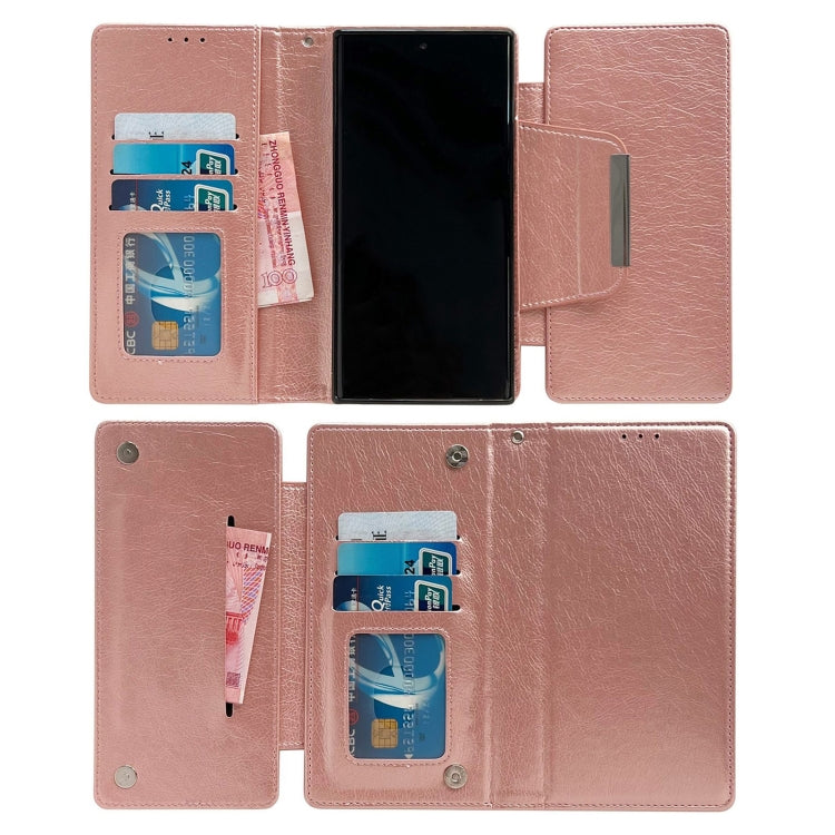 For Google Pixel 6a Multifunctional 7-Card Wallet Leather Phone Case(Rose Gold) - Google Cases by PMC TechLife | Online Shopping South Africa | PMC TechLife | Buy Now Pay Later Mobicred