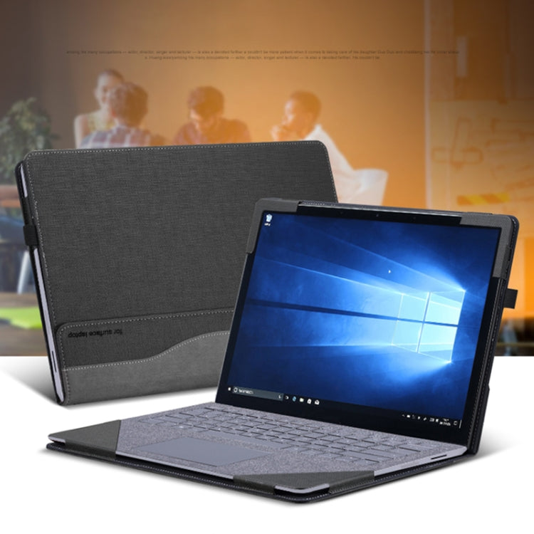For Microsoft Surface Laptop 6 13.5 inch Laptop PU Leather Protective Case(Space Ash) - Others by PMC TechLife | Online Shopping South Africa | PMC TechLife | Buy Now Pay Later Mobicred