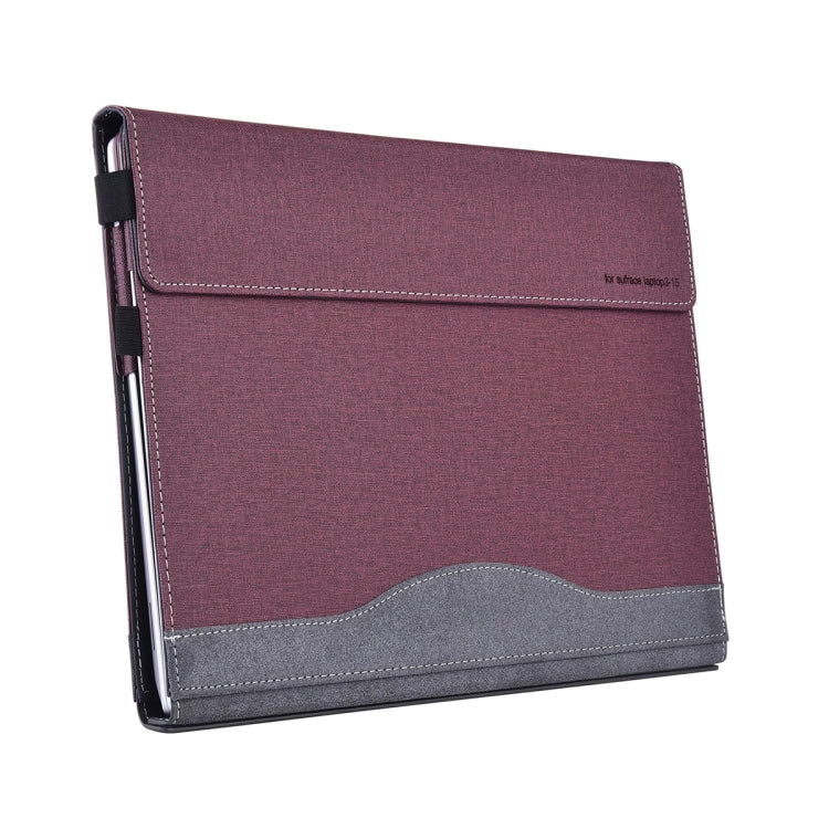 For Lenovo ThinkPad X1 Yoga Gen 7 14 inch Cloth Texture Laptop Leather Protective Case(Wine Red) - Other by PMC Jewellery | Online Shopping South Africa | PMC Jewellery | Buy Now Pay Later Mobicred