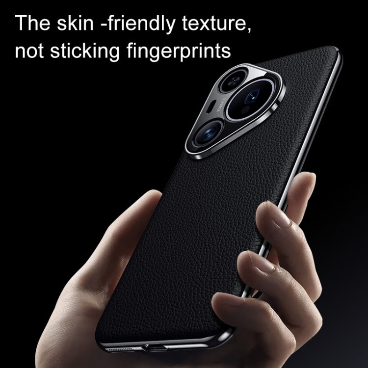 For Huawei Pura 70 Ultra Litchi Texture Genuine Leather Phone Case(Red) - free shipping - PMC Jewellery - Order now!