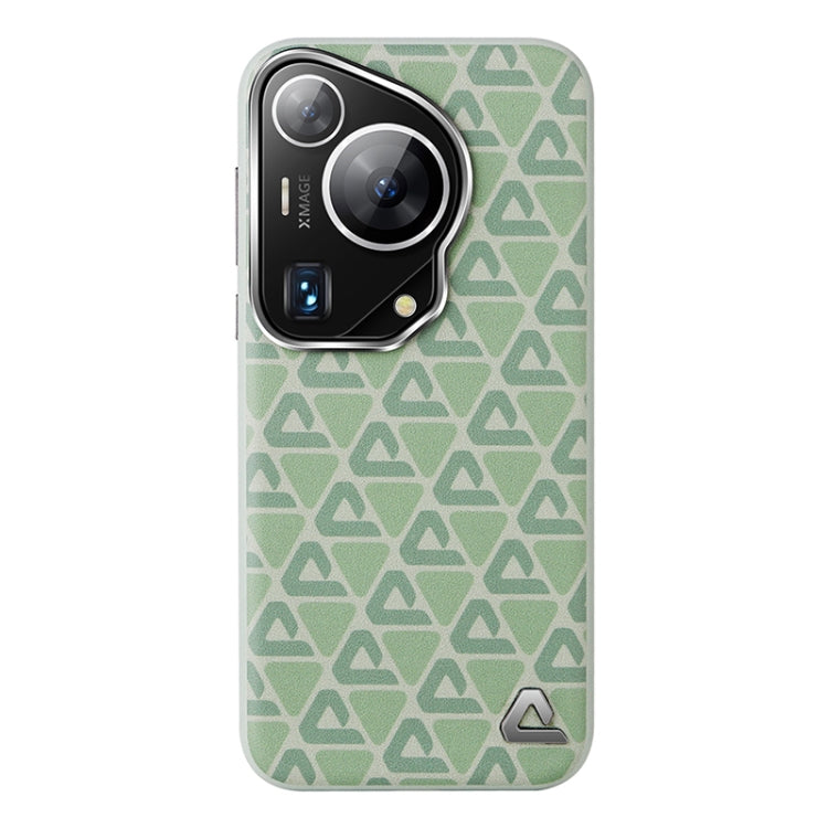 For Huawei Pura 70 Ultra Plain Leather Printed Cooling Phone Case(Green) - Huawei Cases by PMC Jewellery | Online Shopping South Africa | PMC Jewellery | Buy Now Pay Later Mobicred