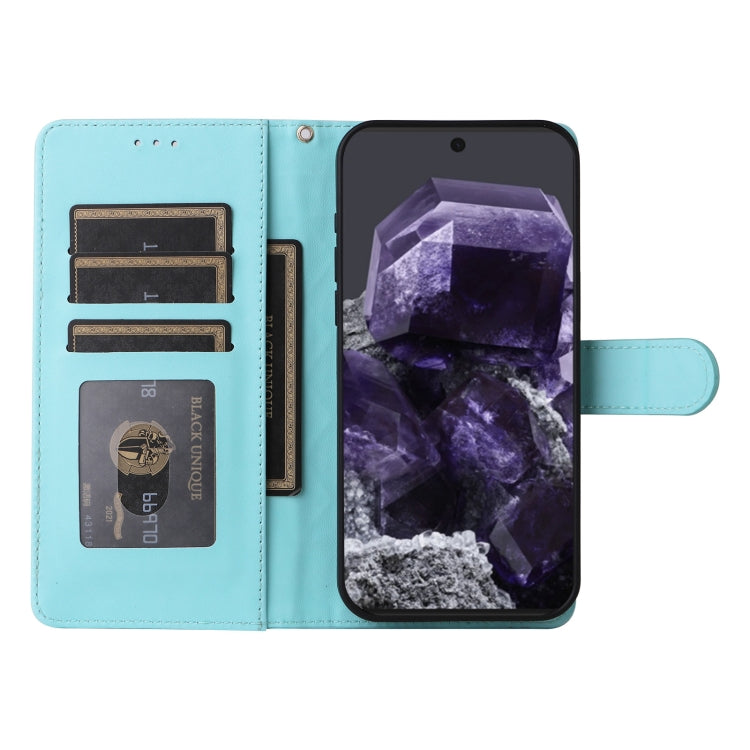 For Google Pixel 9 Diamond Lattice Leather Flip Phone Case(Mint Green) - Google Cases by PMC TechLife | Online Shopping South Africa | PMC TechLife | Buy Now Pay Later Mobicred