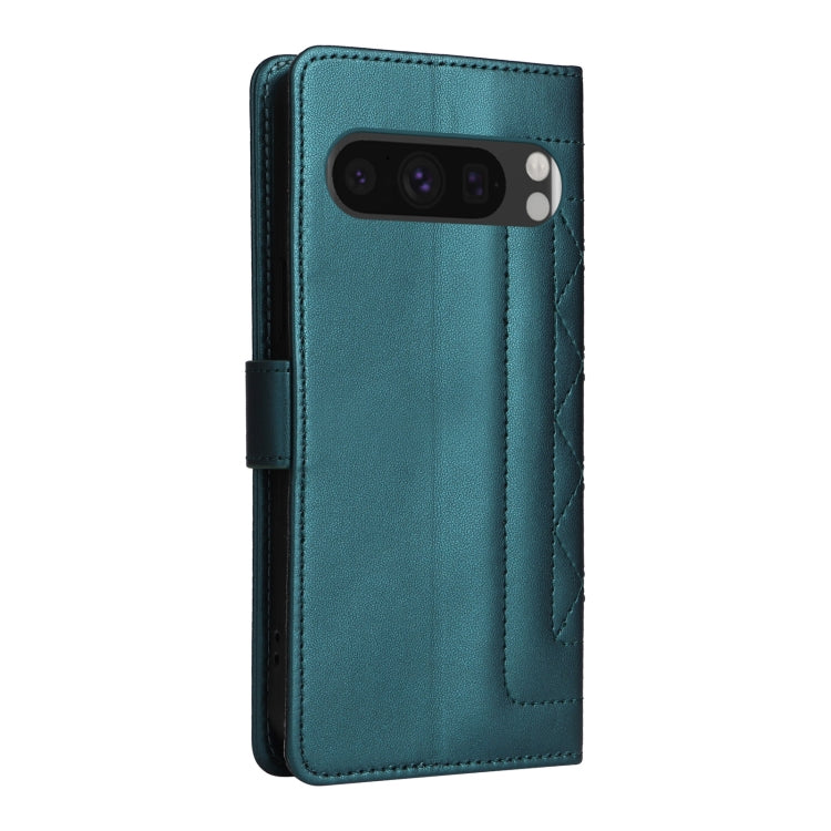 For Google Pixel 9 Pro Diamond Lattice Leather Flip Phone Case(Green) - Google Cases by PMC Jewellery | Online Shopping South Africa | PMC Jewellery | Buy Now Pay Later Mobicred