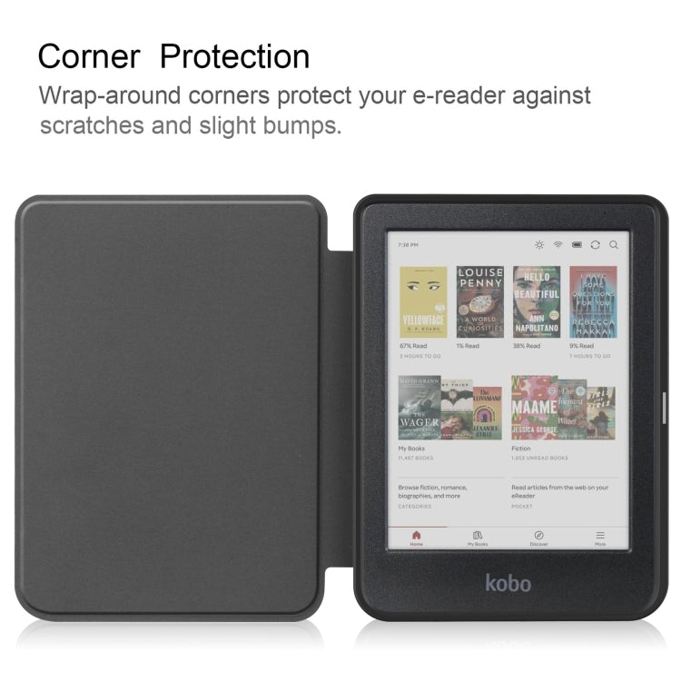 For KOBO Clara Colour 2024 / BW Painted Voltage Caster TPU Leather Smart Tablet Case(Lazy Cat) - Others by PMC Jewellery | Online Shopping South Africa | PMC Jewellery | Buy Now Pay Later Mobicred