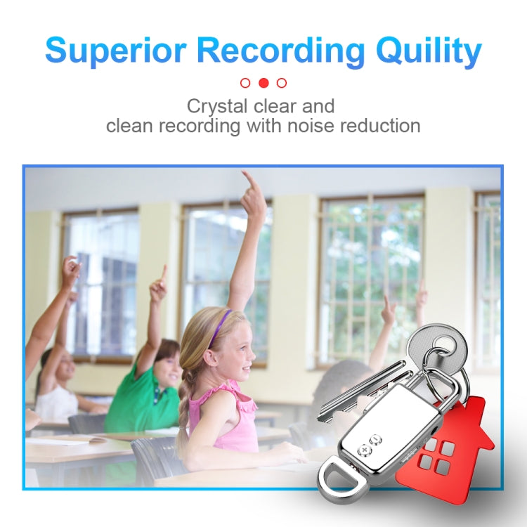 JNN S20 Zinc Alloy Keychain Voice Recorder, Memory:32GB(Black) - free shipping - PMC TechLife - Order now!