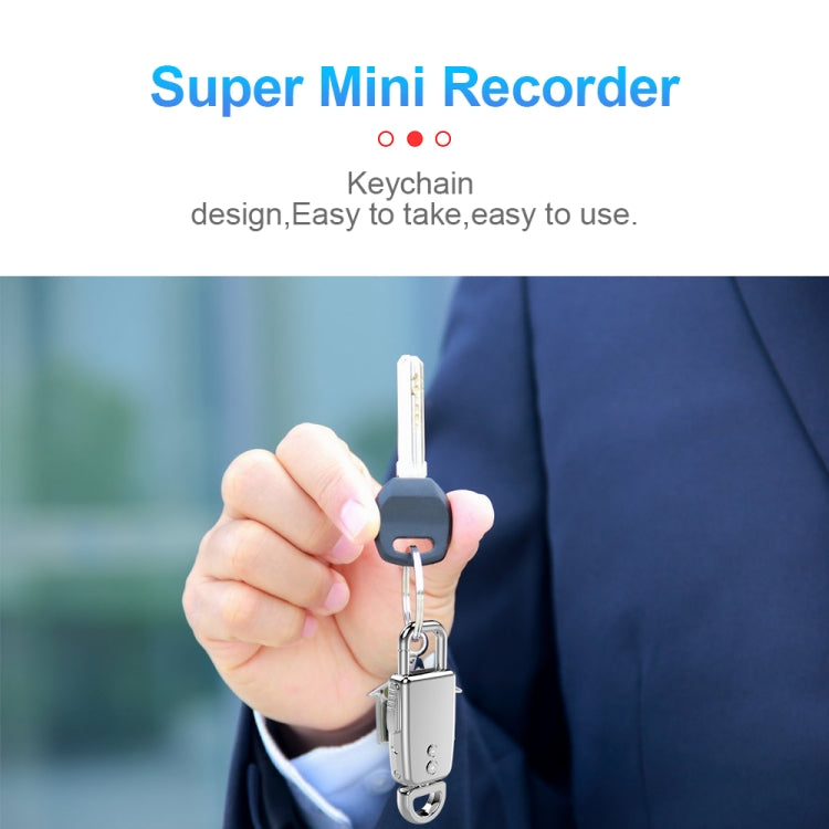 JNN S20 Zinc Alloy Keychain Voice Recorder, Memory:4GB(Black) - Other Style by JNN | Online Shopping South Africa | PMC TechLife | Buy Now Pay Later Mobicred