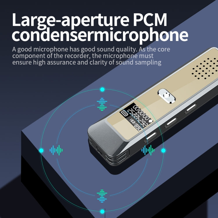 JNN Q7 Mini Portable Voice Recorder with OLED Screen, Memory:16GB(Grey+Gold) - Recording Pen by JNN | Online Shopping South Africa | PMC TechLife | Buy Now Pay Later Mobicred