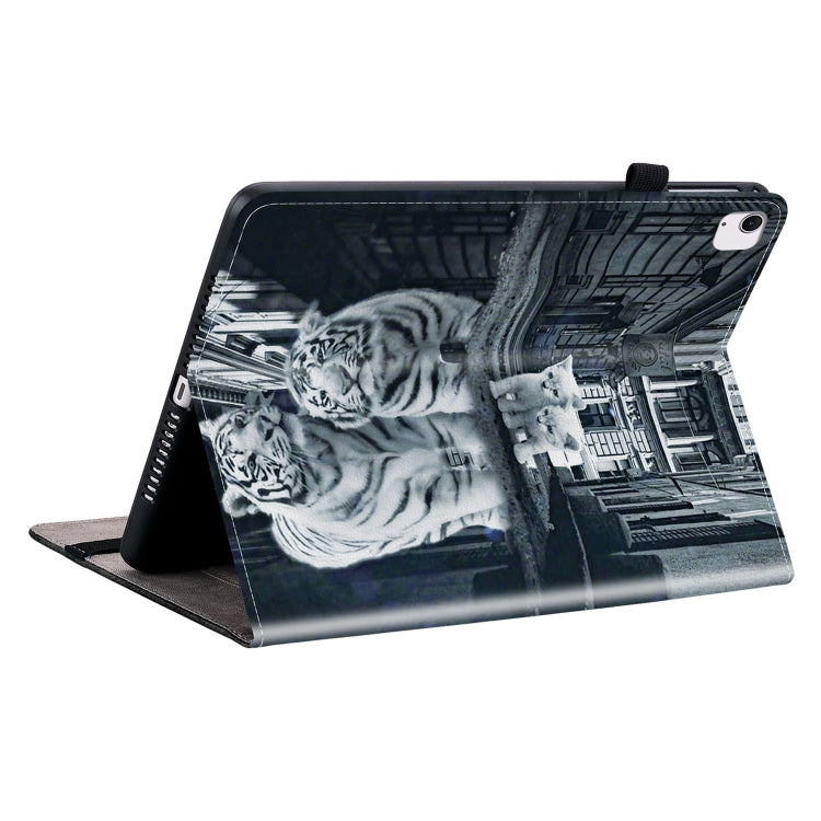 For iPad Air 11 2024 Crystal Texture Painted Leather Smart Tablet Case(Cat Reflection Tiger) - iPad Air 11 2024 Cases by PMC TechLife | Online Shopping South Africa | PMC TechLife | Buy Now Pay Later Mobicred