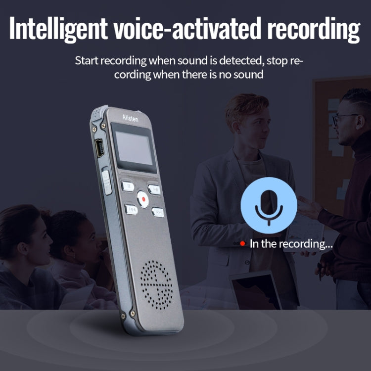 JNN X26 Mini Portable Voice Recorder with OLED Screen, Memory:8GB(Metal Gray) - Recording Pen by JNN | Online Shopping South Africa | PMC TechLife | Buy Now Pay Later Mobicred