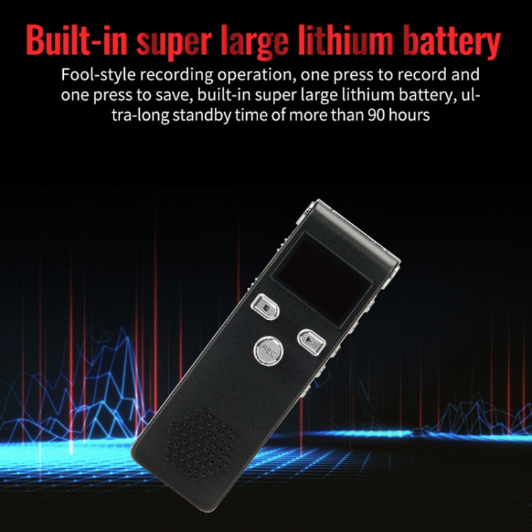 JNN X18 Mini Smart HD Noise Cancelling Voice Recorder, Memory:16GB(Black) - Recording Pen by JNN | Online Shopping South Africa | PMC TechLife | Buy Now Pay Later Mobicred