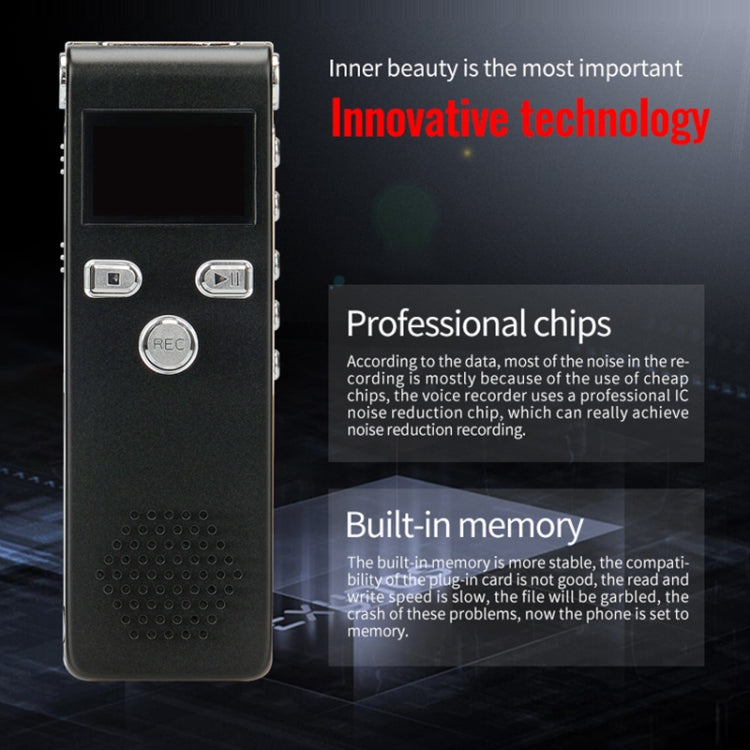 JNN X18 Mini Smart HD Noise Cancelling Voice Recorder, Memory:16GB(Black) - Recording Pen by JNN | Online Shopping South Africa | PMC TechLife | Buy Now Pay Later Mobicred
