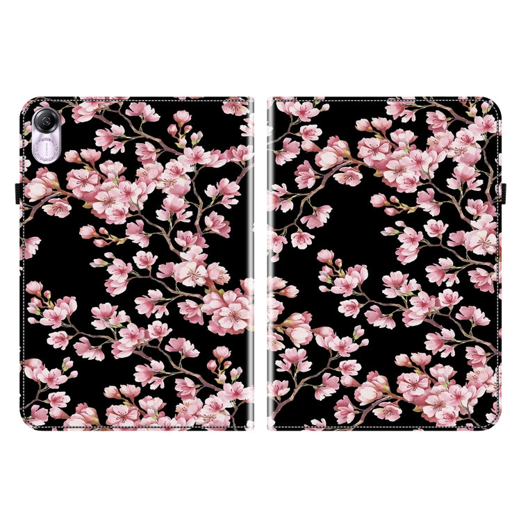 For Honor Pad X8 Pro / X9 2023 Crystal Texture Painted Leather Tablet Case(Plum Bossom) - Honor by PMC TechLife | Online Shopping South Africa | PMC TechLife | Buy Now Pay Later Mobicred