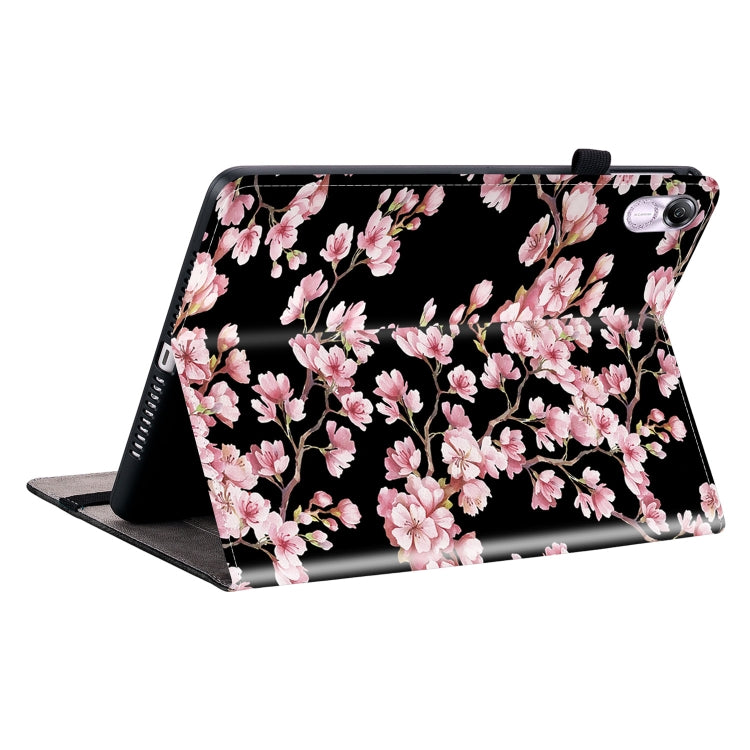 For Honor Pad X8 Pro / X9 2023 Crystal Texture Painted Leather Tablet Case(Plum Bossom) - Honor by PMC TechLife | Online Shopping South Africa | PMC TechLife | Buy Now Pay Later Mobicred