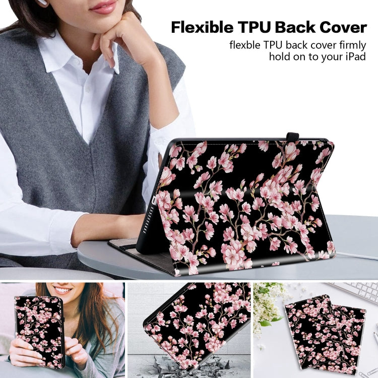 For Honor Pad X8 Pro / X9 2023 Crystal Texture Painted Leather Tablet Case(Plum Bossom) - Honor by PMC TechLife | Online Shopping South Africa | PMC TechLife | Buy Now Pay Later Mobicred