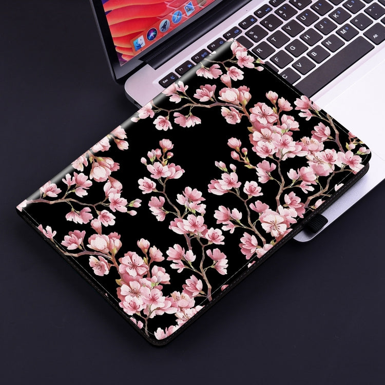 For Nokia T21 Crystal Texture Painted Leather Tablet Case(Plum Bossom) - Nokia by PMC TechLife | Online Shopping South Africa | PMC TechLife | Buy Now Pay Later Mobicred