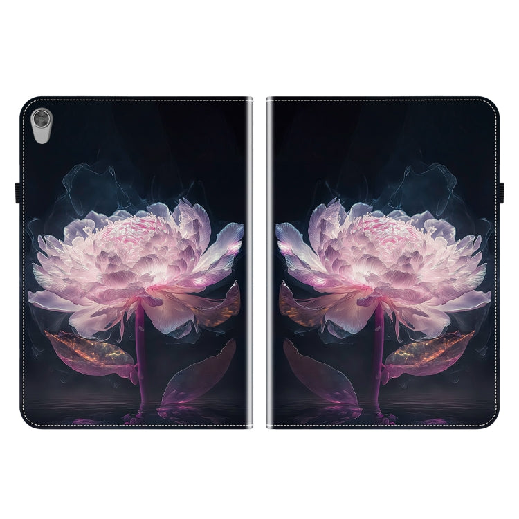 For Lenovo Tab M10 HD Gen2 Crystal Texture Painted Leather Tablet Case(Purple Peony) - Lenovo by PMC TechLife | Online Shopping South Africa | PMC TechLife | Buy Now Pay Later Mobicred
