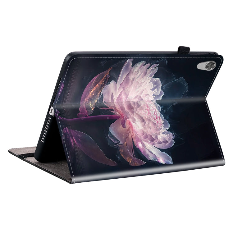 For Lenovo Tab M10 HD Gen2 Crystal Texture Painted Leather Tablet Case(Purple Peony) - Lenovo by PMC TechLife | Online Shopping South Africa | PMC TechLife | Buy Now Pay Later Mobicred
