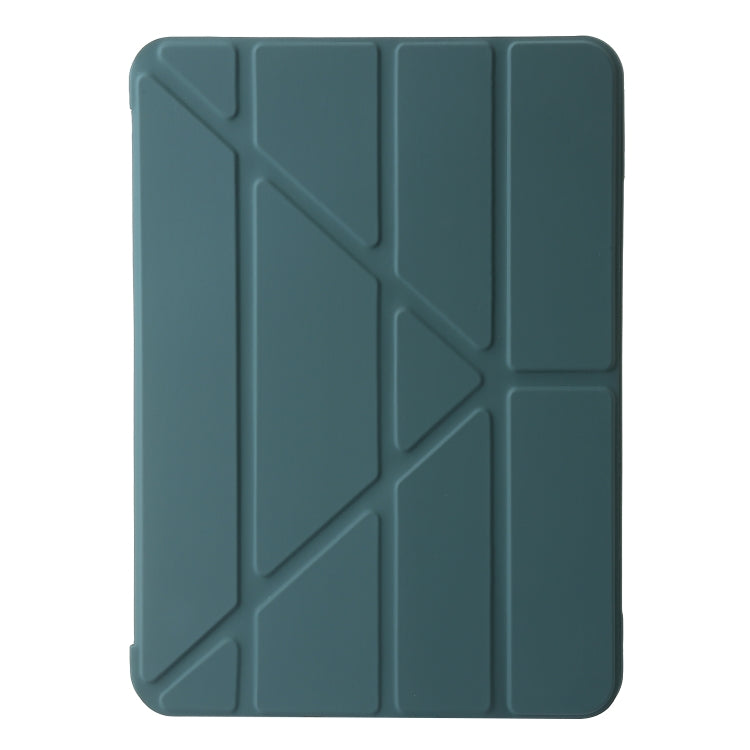 For iPad Air 11 2024 TPU Deformation Flip Leather Tablet Case with Holder(Dark Green) - iPad Air 11 2024 Cases by PMC TechLife | Online Shopping South Africa | PMC TechLife | Buy Now Pay Later Mobicred
