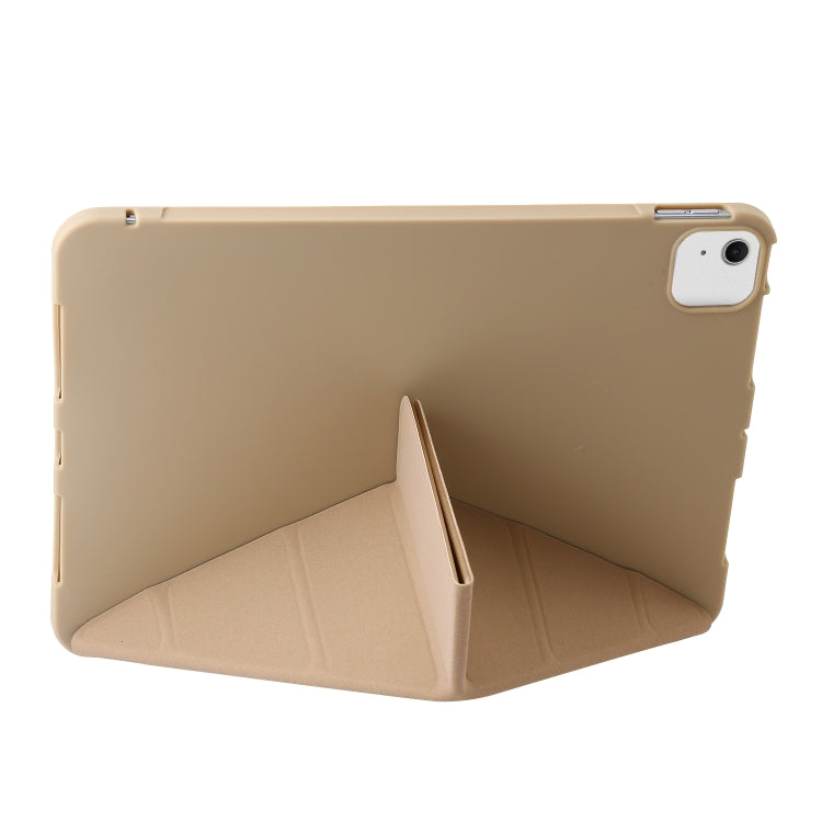 For iPad Air 13 2024 TPU Deformation Flip Leather Tablet Case with Holder(Gold) - iPad Air 13 2024 Cases by PMC TechLife | Online Shopping South Africa | PMC TechLife | Buy Now Pay Later Mobicred