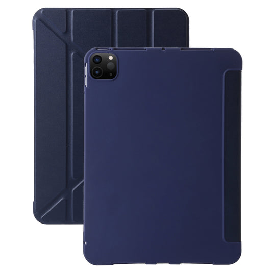 For iPad Pro 11 2024 TPU Deformation Flip Leather Tablet Case with Holder(Dark Blue) - iPad Pro 11 2024 Cases by PMC Jewellery | Online Shopping South Africa | PMC Jewellery | Buy Now Pay Later Mobicred