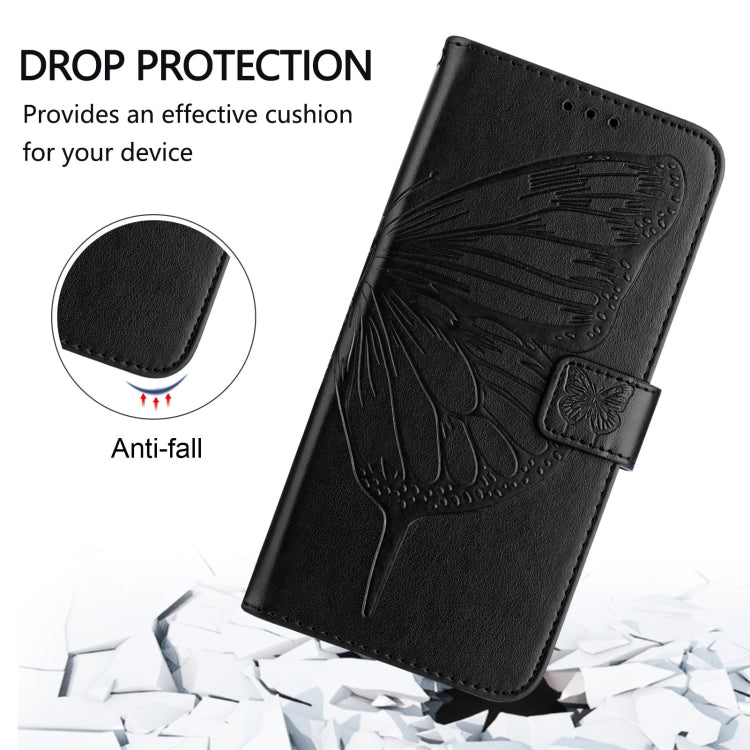For Realme 12+ Global/Narzo 70 Pro India Embossed Butterfly Leather Phone Case(Black) - Realme Cases by PMC TechLife | Online Shopping South Africa | PMC TechLife | Buy Now Pay Later Mobicred