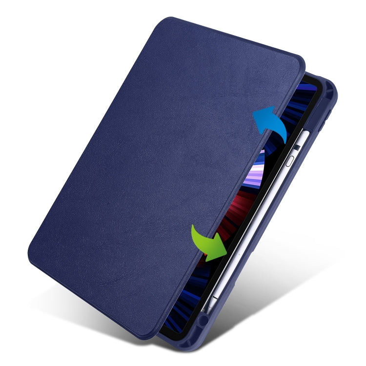 For iPad Pro 11 2024 Acrylic 360 Degree Rotation Holder Leather Tablet Case(Dark Blue) - iPad Pro 11 2024 Cases by PMC TechLife | Online Shopping South Africa | PMC TechLife | Buy Now Pay Later Mobicred