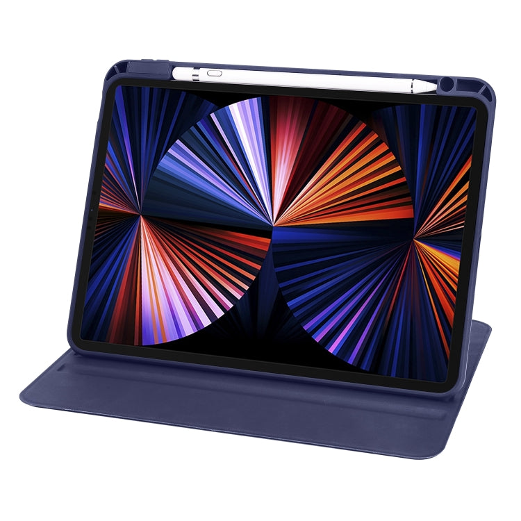 For iPad Pro 11 2024 Acrylic 360 Degree Rotation Holder Leather Tablet Case(Dark Blue) - iPad Pro 11 2024 Cases by PMC TechLife | Online Shopping South Africa | PMC TechLife | Buy Now Pay Later Mobicred