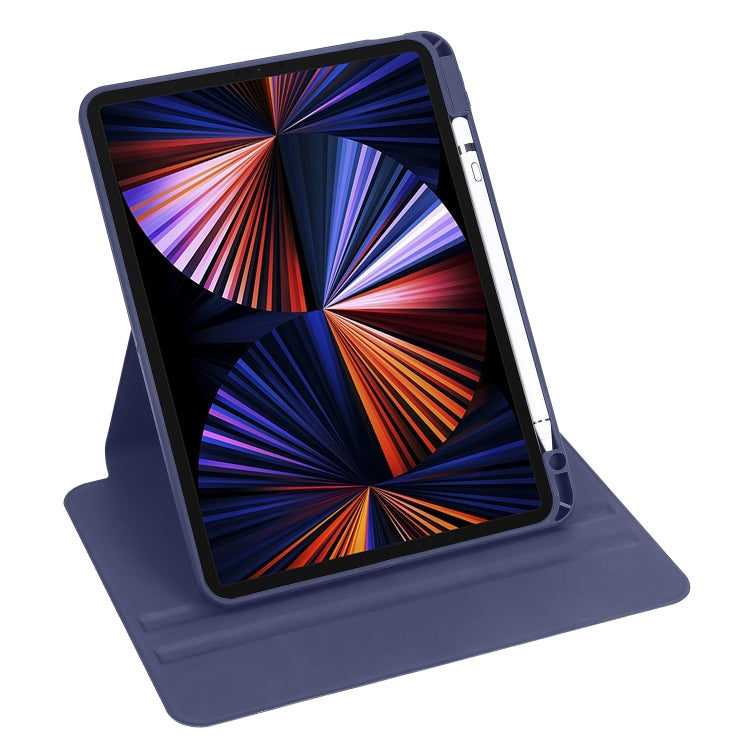For iPad Pro 11 2024 Acrylic 360 Degree Rotation Holder Leather Tablet Case(Dark Blue) - iPad Pro 11 2024 Cases by PMC TechLife | Online Shopping South Africa | PMC TechLife | Buy Now Pay Later Mobicred