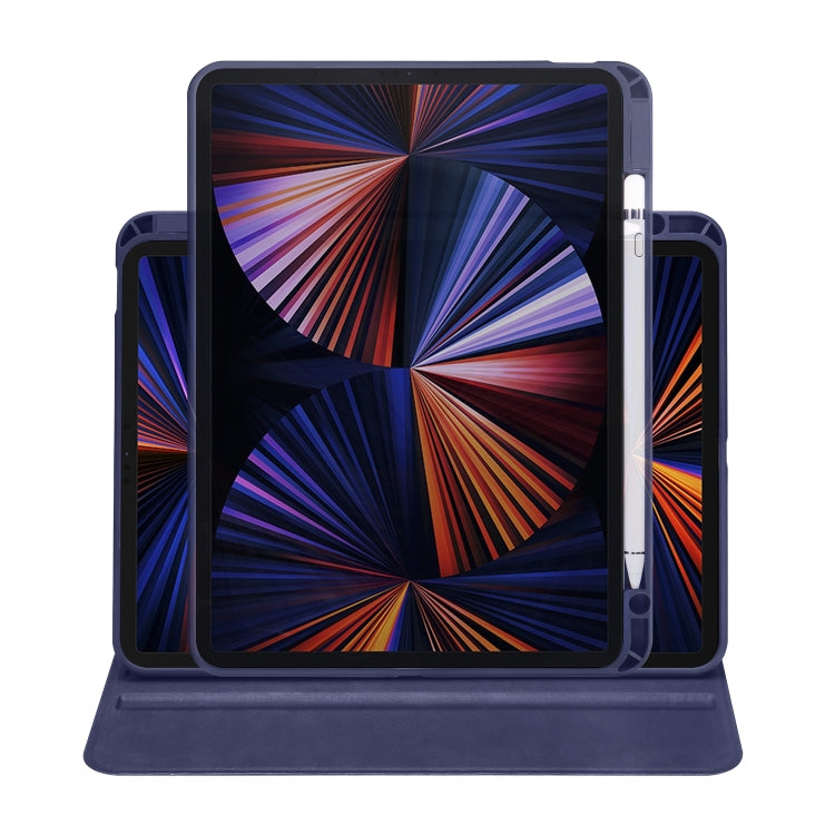 For iPad Pro 11 2024 Acrylic 360 Degree Rotation Holder Leather Tablet Case(Dark Blue) - iPad Pro 11 2024 Cases by PMC TechLife | Online Shopping South Africa | PMC TechLife | Buy Now Pay Later Mobicred