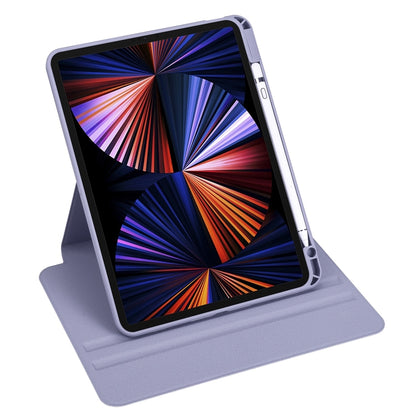 For iPad Pro 13 2024 Acrylic 360 Degree Rotation Holder Leather Tablet Case(Lavender Purple) - iPad Pro 13 2024 Cases by PMC Jewellery | Online Shopping South Africa | PMC Jewellery | Buy Now Pay Later Mobicred