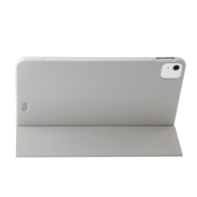 For iPad Air 13 2024 Three-fold Holder Flip Tablet Leather Case(Grey) - iPad Air 13 2024 Cases by PMC TechLife | Online Shopping South Africa | PMC TechLife | Buy Now Pay Later Mobicred