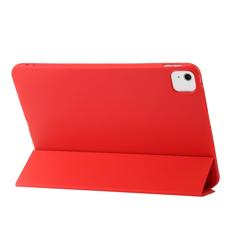 For iPad Air 11 2024 Three-fold Holder Flip Tablet Leather Case(Red) - iPad Air 11 2024 Cases by PMC TechLife | Online Shopping South Africa | PMC TechLife | Buy Now Pay Later Mobicred
