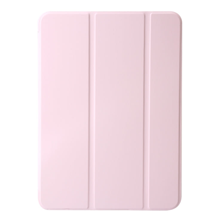 For iPad Pro 11 2024 Three-fold Holder Flip Tablet Leather Case(Light Pink) - iPad Pro 11 2024 Cases by PMC TechLife | Online Shopping South Africa | PMC TechLife | Buy Now Pay Later Mobicred