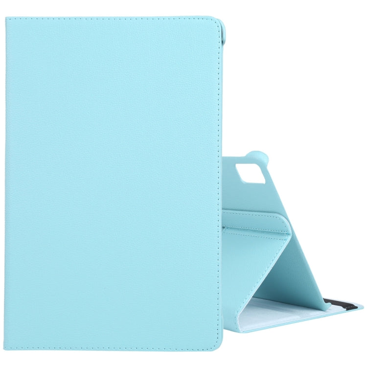 For iPad Pro 13 2024 360 Degree Rotation Litchi Texture Leather Tablet Case with Holder(Sky Blue) - iPad Pro 13 2024 Cases by PMC TechLife | Online Shopping South Africa | PMC TechLife | Buy Now Pay Later Mobicred