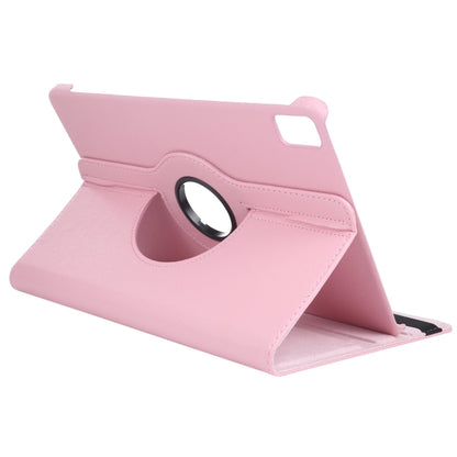 For iPad Pro 13 2024 360 Degree Rotation Litchi Texture Leather Tablet Case with Holder(Pink) - iPad Pro 13 2024 Cases by PMC Jewellery | Online Shopping South Africa | PMC Jewellery | Buy Now Pay Later Mobicred