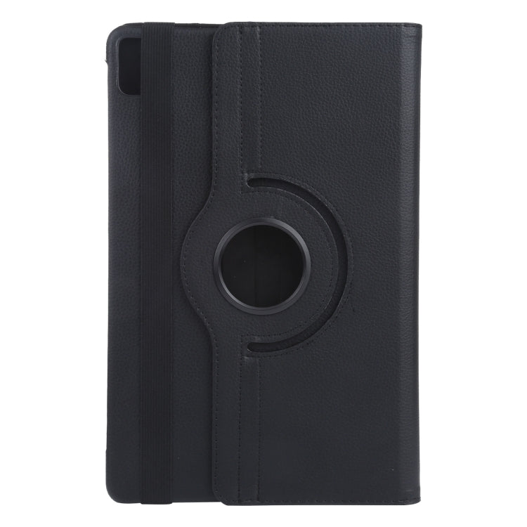 For iPad Pro 13 2024 360 Degree Rotation Litchi Texture Leather Tablet Case with Holder(Black) - iPad Pro 13 2024 Cases by PMC TechLife | Online Shopping South Africa | PMC TechLife | Buy Now Pay Later Mobicred