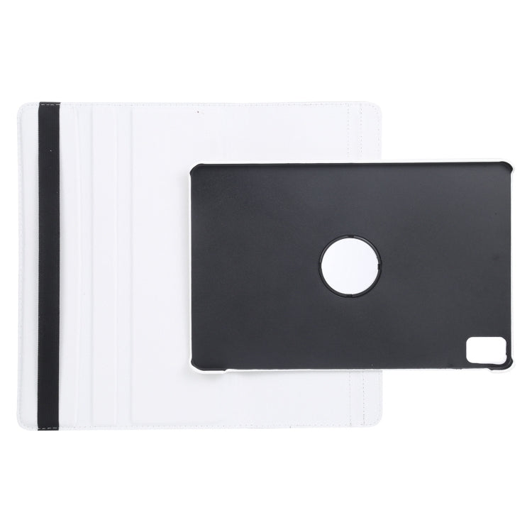 For iPad Air 13 2024 360 Degree Rotation Litchi Texture Leather Tablet Case with Holder(White) - iPad Air 13 2024 Cases by PMC TechLife | Online Shopping South Africa | PMC TechLife | Buy Now Pay Later Mobicred